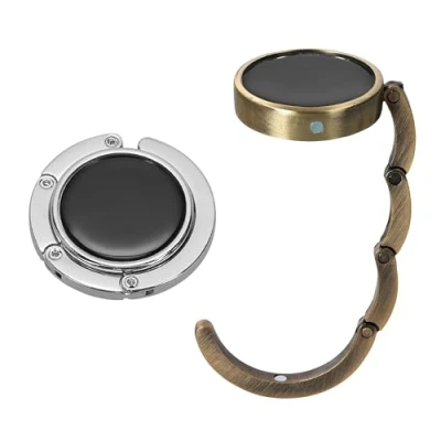 Image of kwmobile Purse Hanger for Table (Set of 2) Hook Folding Handbag Portable Bag Holder