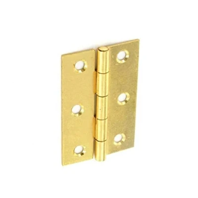 Image of Securit Steel Butt Hinges Brass Plated (Pair) 100mm