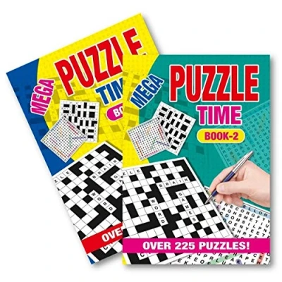 Image of Martello A5 Mega Puzzle Time Travel Books Crossword, Word Search Brain Teaser 1 &amp; 2