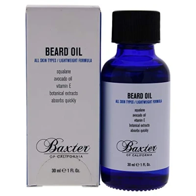 Image of Baxter of California Beard Oil Nourishing &amp; Smooth Growth Formula For All Types Woody Scent Lightweight 30ml