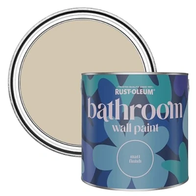 Image of Rust Oleum Neutral Water Resistant Bathroom Wall &amp; Ceiling Paint Butterscotch 2.5L