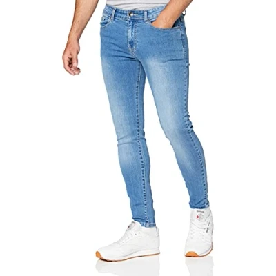 Image of Enzo Mens Ez326 Skinny Jeans, Lightwash, 36W / 34L UK