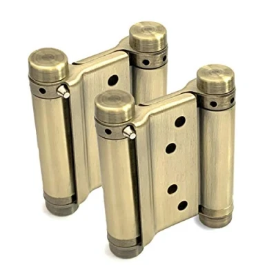 Image of 2Pcs 78mm Cafe Saloon Door Hinges Ancient Bronze with Screws Double Action Spring Hinge Stainless Steel Self Closing 3&#039;&#039;