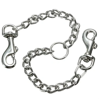 Image of Double Dog Coupler Chain Lead 2 Way For Two Pet Dogs Walking Training Leash Safety