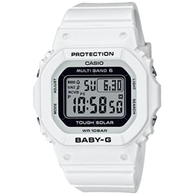 Image of G SHOCK Radio Controlled Digital watch, Women&#039;s, Size: One Size, White