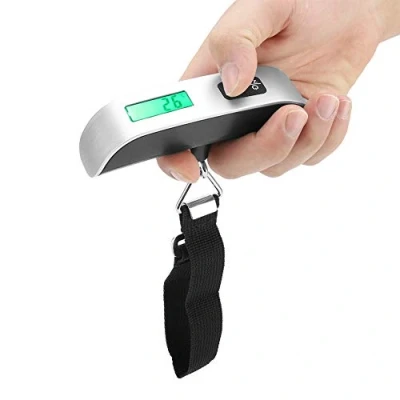 Image of LCD Display Portable Handheld Baggage ScaleDigital Luggage Scale for Travel, Suitcase or Carry Bag, 110 Pounds Kitchen Scales