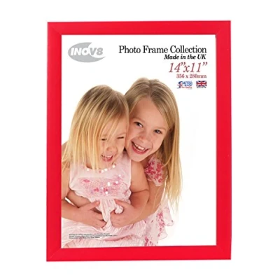 Image of Inov8 Framing British Made Traditional Picture/Photo Frame, Regal Red, 14x11 inch,