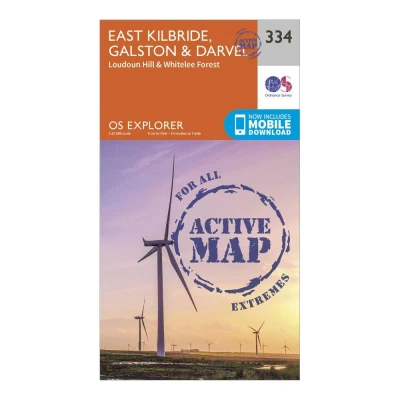 Image of Explorer Active 334 East Kilbride, Galston &amp; Darvel Map With Digital Version