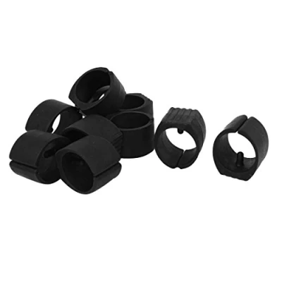 Image of sourcingmap 10 Pcs Chair Foot Floor Glides Single Prong U Shape Caps 24mm Dia