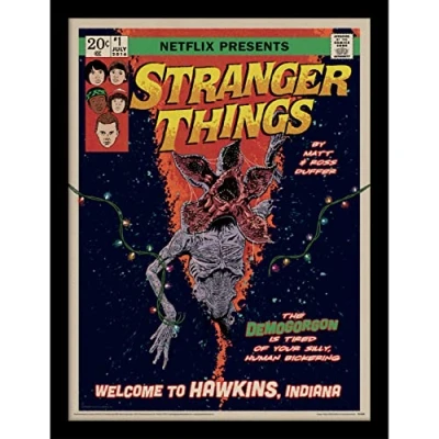 Image of Pyramid International Stranger Things Poster (Demogorgon Comic Design) 30cm x 40cm Official Merchandise ​