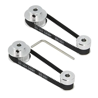 Image of Zeberoxyz 2PCS Set GT2 Synchronous Wheel 20&amp;36 Teeth 5mm Bore Aluminum Timing Pulley with Length 200mm Width 6mm Belt (20 36T 5B 6)