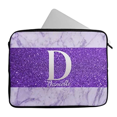 Image of Personalised Any Name Glitter Design Laptop Case Sleeve Tablet Bag Chromebook Gift 35 (14 15 inch)