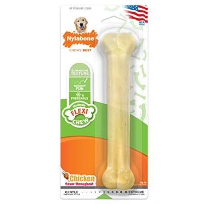 Image of Nylabone (3 Pack) FlexiChew Dental Bone Giant Size Chicken Flavored Toy for Dogs