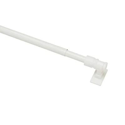 Image of GARDINIA California Café House Bar Window Attachment for Screwing, Can Be Shortened Carriers, Extendible 75 135 cm, Diameter 12 mm, Metal/Plastic, White