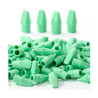 Image of Mr. Pen Pencil Erasers Toppers, 120 Pack, Green, for Pencils, Top Erasers, Eraser, Eraser Pencil, Cap Caps, Tops, Topper