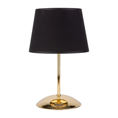 Image of Glory Table Lamp With Round Tapered Shade Black, Gold 1xE27