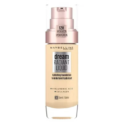 Image of Maybelline Foundation, Dream Radiant Liquid Hydrating Foundation With Hyaluronic Acid And Collagen Lightweight, Medium Coverage Up To 12 Hour Hydration 02 Fair Beige