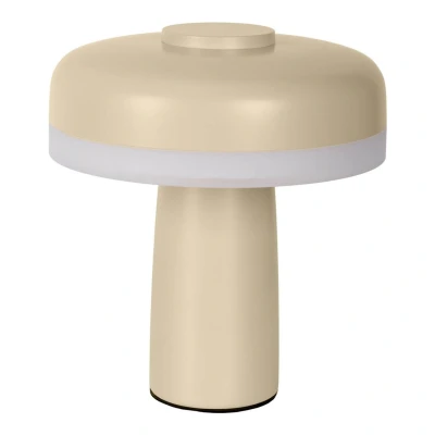 Image of Näve LED table lamp Pilu, beige Height 16.5 cm Metal Touchdim