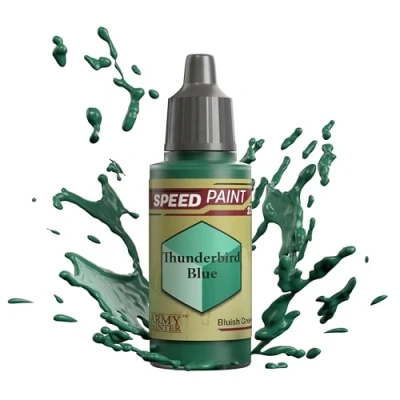 Image of The Army Painter Speedpaint Thunderbird Blue 2.0, Single Acrylic Paint 18ml One coat Painting Soloution For Fantasy Tabletop Miniatures Like Warhammer 40k And Dungeons Dragons Figures