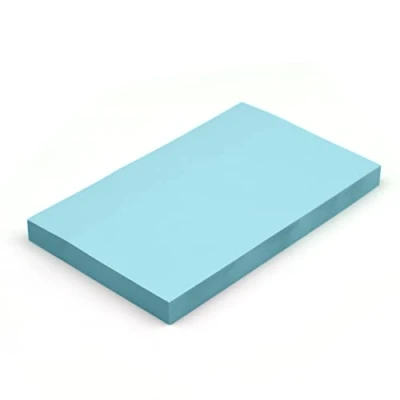 Image of Evergreen Goods 3 Pads x Pastel Blue Coloured Sticky Post Notes Removable Self Adhesive 100 Sheets per pad 76 127 mm (3&quot; 5&quot;) Reminders, to Do, Memo