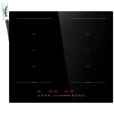 Image of STARCHARTS Build in Induction Hob with Matte Black Glass. (Flex Zone Natural Matt Glass)