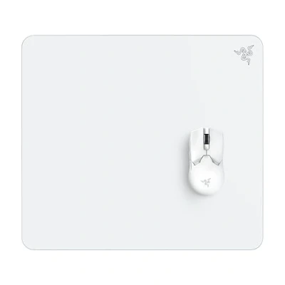 Image of Razer Atlas Glass Mouse Mat (Premium Tempered Glass, Ultra Smooth Surface, Micro Etched Dirt and Scratch Resistant, Quieter Movements, Anti Slip Rubber Base) White