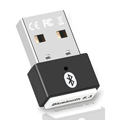 Image of XIEANDKONG Bluetooth Adapter 5.3, USB Wireless Transmitter Receiver, 328ft/100m, for Desktop Laptop PC, Plug &amp; Play, Multi Device Support, Windows 11/10/8.1