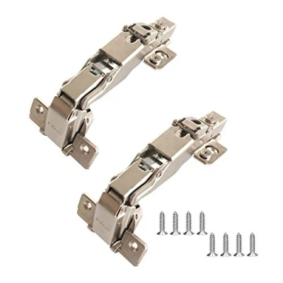 Image of HAFELE 165 Degree Hinges with Integrated Cushioning Kitchen Cabinet Cupboard Wardrobe Door Steel Hinge Soft Closing Spring Full Overlay Straight Angular Germany Brand Pack of 2