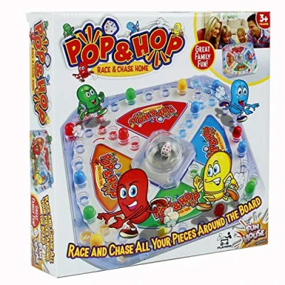Image of Guaranteed4less Pop &amp; Hop Family Board Toy Race Game Frustration Classic Kids Popping Dice