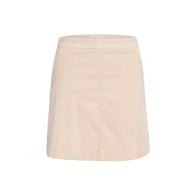 Image of PART TWO Women&#039;s Mini Skirt High Pockets Corduroy Fabric Elastic Waist, Perfectly Pale, UK 4