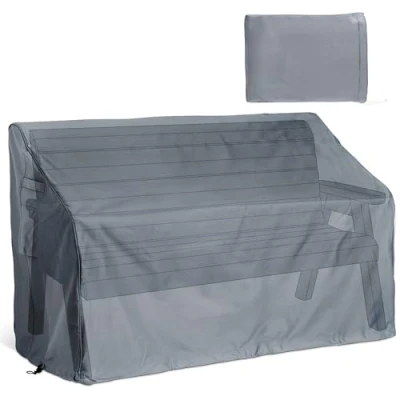 Image of VonHaus Waterproof Garden Bench Cover Premium Heavy Duty, Breathable 420D Oxford Fabric Protection for 2 Seater Benches (H89/60 x W134 D70cm)