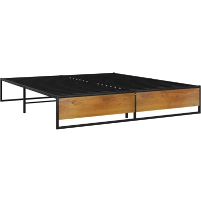 Image of vidaXL Metal Bed Frame without Mattress Black 200x200cm