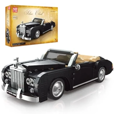 Image of Mould King 10006 Technik Retro Car Building Block Model Kit, 1096 PCS MOC Sports Vehicles in a 1:14 Ratio, Classic Collection Gift for Children/Adults