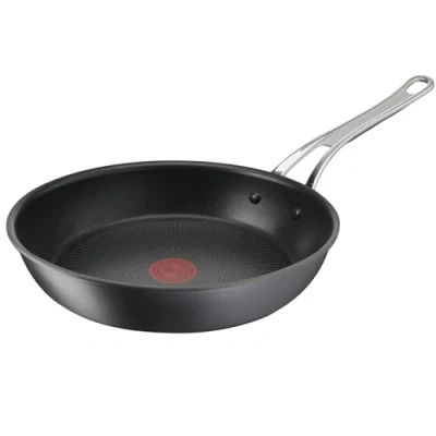 Image of Tefal Jamie Oliver Cook’s Classics Frying Pan, 28cm, Non Stick, Oven Safe, Induction, Riveted Handle, Hard Anodised Aluminium, H9120644 , Black