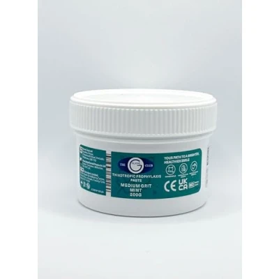 Image of Glove Club Ltd Prophy Paste Thixotropic Mint 200gram Medium Grit Pink Teeth Polishing Cleaning Stain Removal