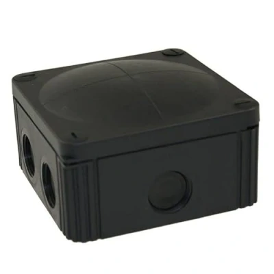 Image of Wiska Combi 607/5 40A Black IP66 Weatherproof Junction Adaptable Box Enclosure With 5 Way Connector