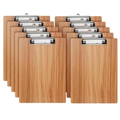 Image of A4 Clipboard,10 Pack Clipboard Folder with Low Profile Clip and Hanging Hole,A4 Wooden Hardboard Board