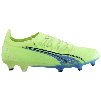 Image of Puma Ultra Ultimate FG/AG Mens Green Football Boots Size UK 7.5