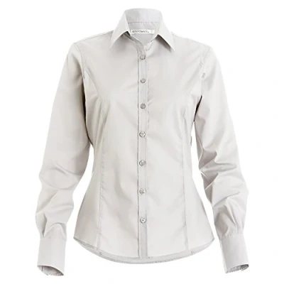 Image of Kustom Kit Womens/Ladies Long Sleeve Business/Work Shirt (12) (White)