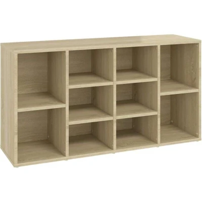 Image of vidaXL Shoe Bench Sonoma Oak 103x30x54.5 cm Engineered Wood