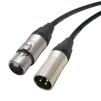 Image of Van Damme DMX Adapter Turnaround Cable. 5 Pin to 3 Pin. Female Male XLR Lead (4m)