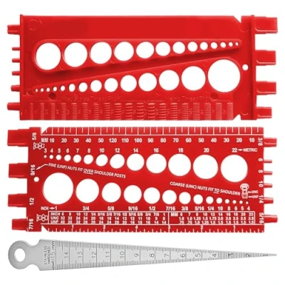 Image of 1 Piece Screw Nut Measuring Gauge And Gap Ruler, Bolt Gauge, Thread Checker, Size Tools
