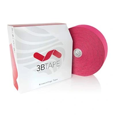 Image of 3B Scientific Kinesiology Tape Bulk Roll 31m x 5cm of Elastic Muscle and Joints Support for Exercise, Sports Injury Recovery, Pain Tape, Water Resistant Sport Pink