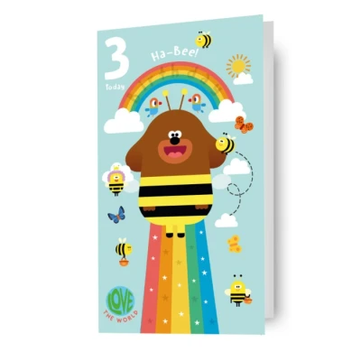 Image of Danilo Promotions LTD Hey Duggee Age 3 Birthday Card,Multi,9x5 Inches