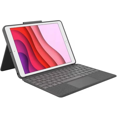Image of Logitech Combo Touch Case Apple iPad 2019/2020/2021 Grey Qwerty
