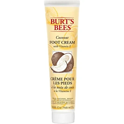 Image of Burt&#039;s Bees Foot Cream for Cracked Heels &amp; Dry Skin, Heel Repair Treatment With Coconut Oil, 121 g Tube
