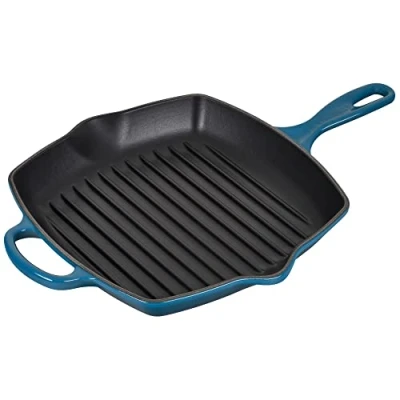 Image of Le Creuset Griddle Pan Signature Deep Teal 26 x cm enamelled non stick coating