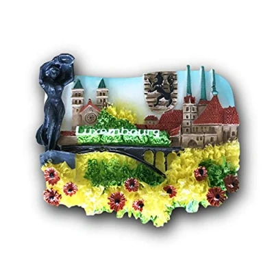 Image of Luxembourg 3D Refrigerator Magnet Tourist Souvenirs Resin Magnetic Stickers Fridge Home &amp; Kitchen Decoration from China