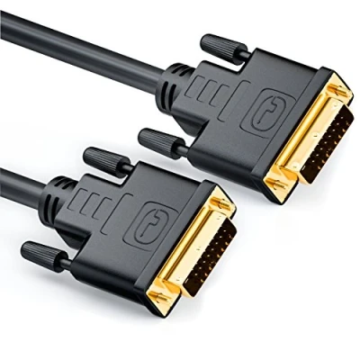Image of deleyCON 3m DVI to Cable 24+1 D Dual Link 1080p / Full HD 3D Ready Adapter Gold Plated Contacts Black