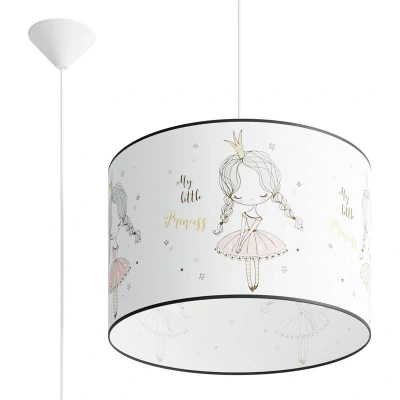 Image of Princess Cylindrical Pendant Ceiling Light 40cm